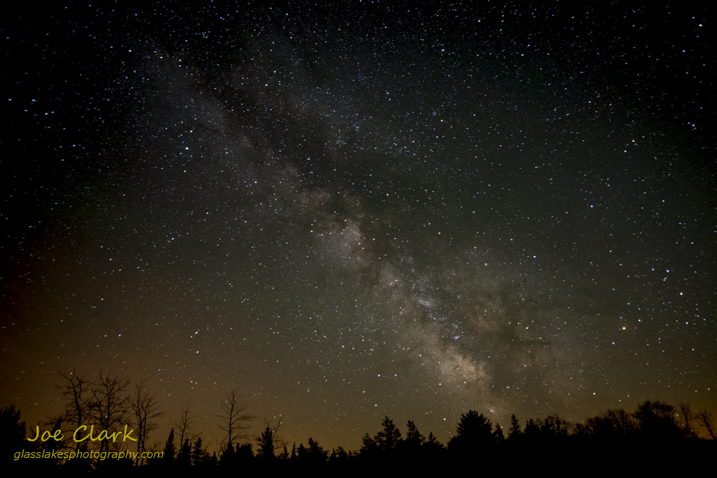 A view of the Milky Way cloud over Sleeping Bear Lakeshore, by Joe Clark www.glasslakesphotography.com