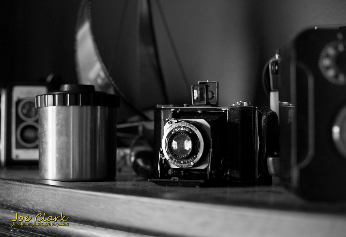A Kodak film camera, working