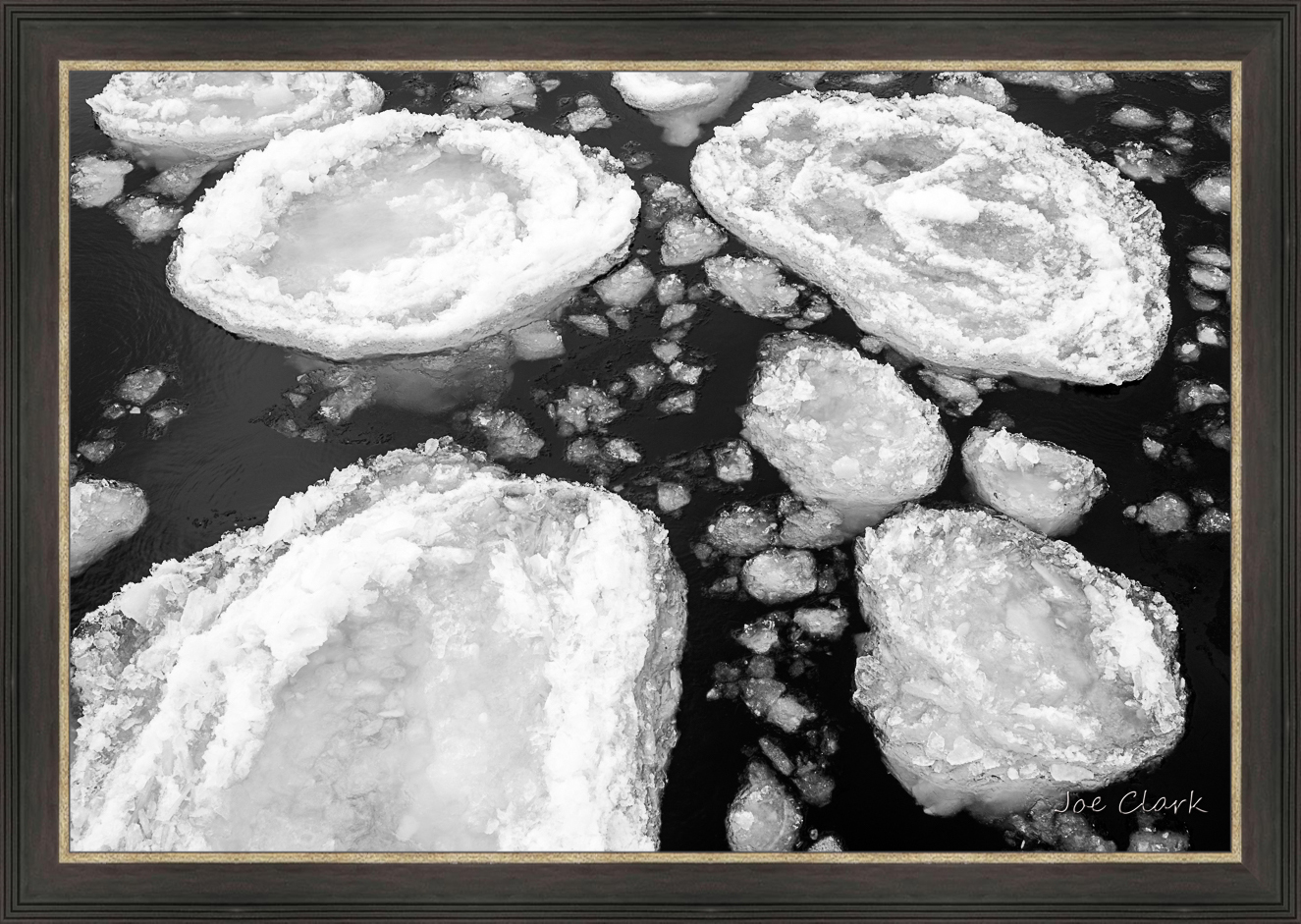 Floating Ice BW by Joe Clark L638120L638120