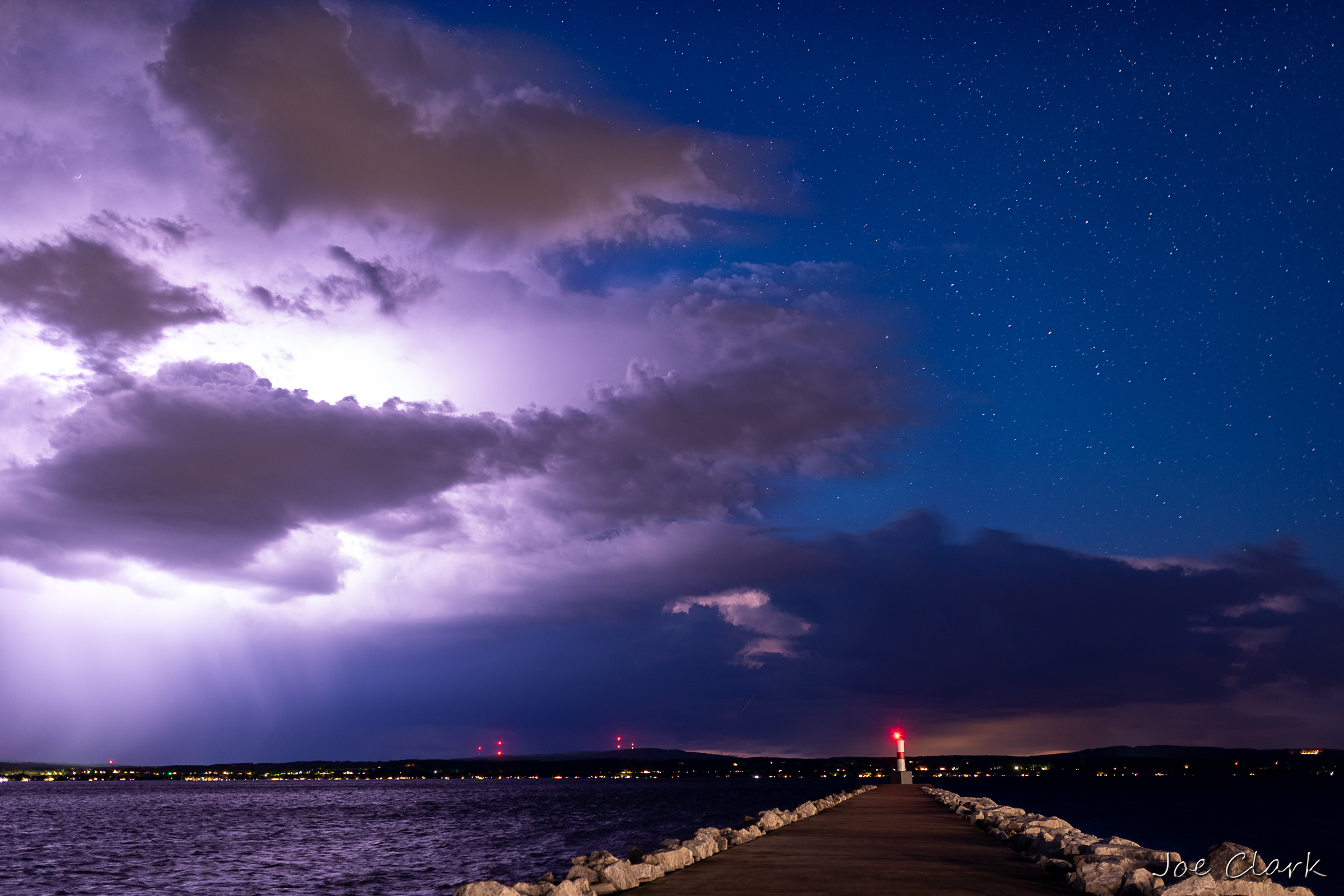 Petoskey Lightning by Joe Clark American landscape Photographer