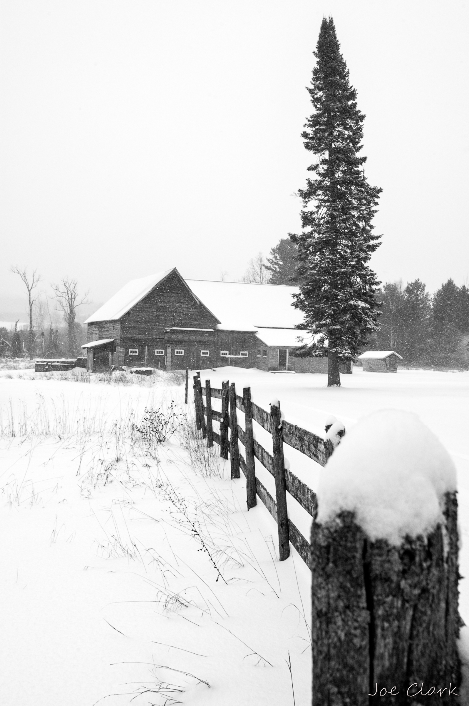 Winter on the farm. by Joe Clark American landscape Photographer
