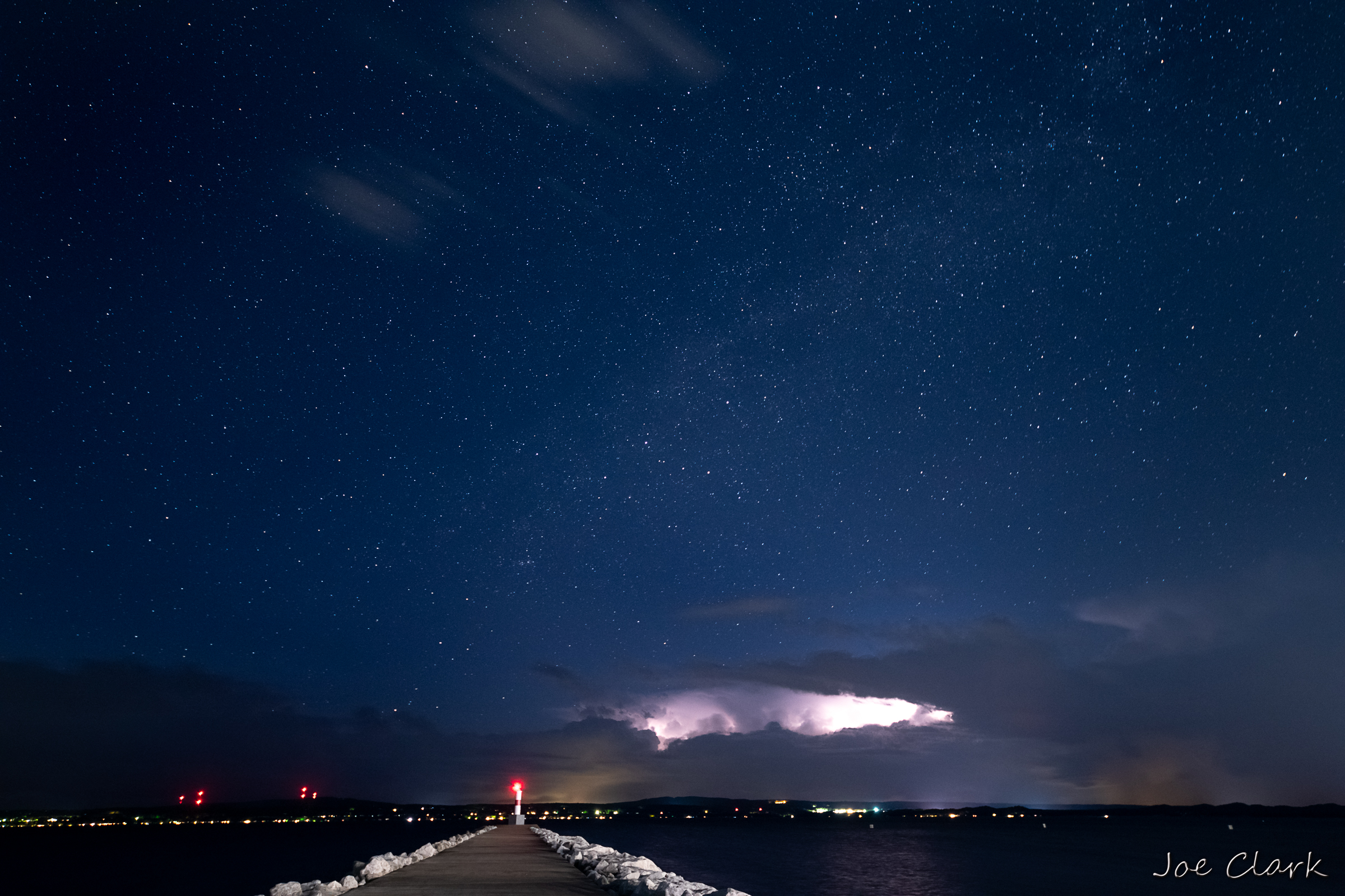 Petoskey Lightning 2 by Joe Clark American landscape Photographer