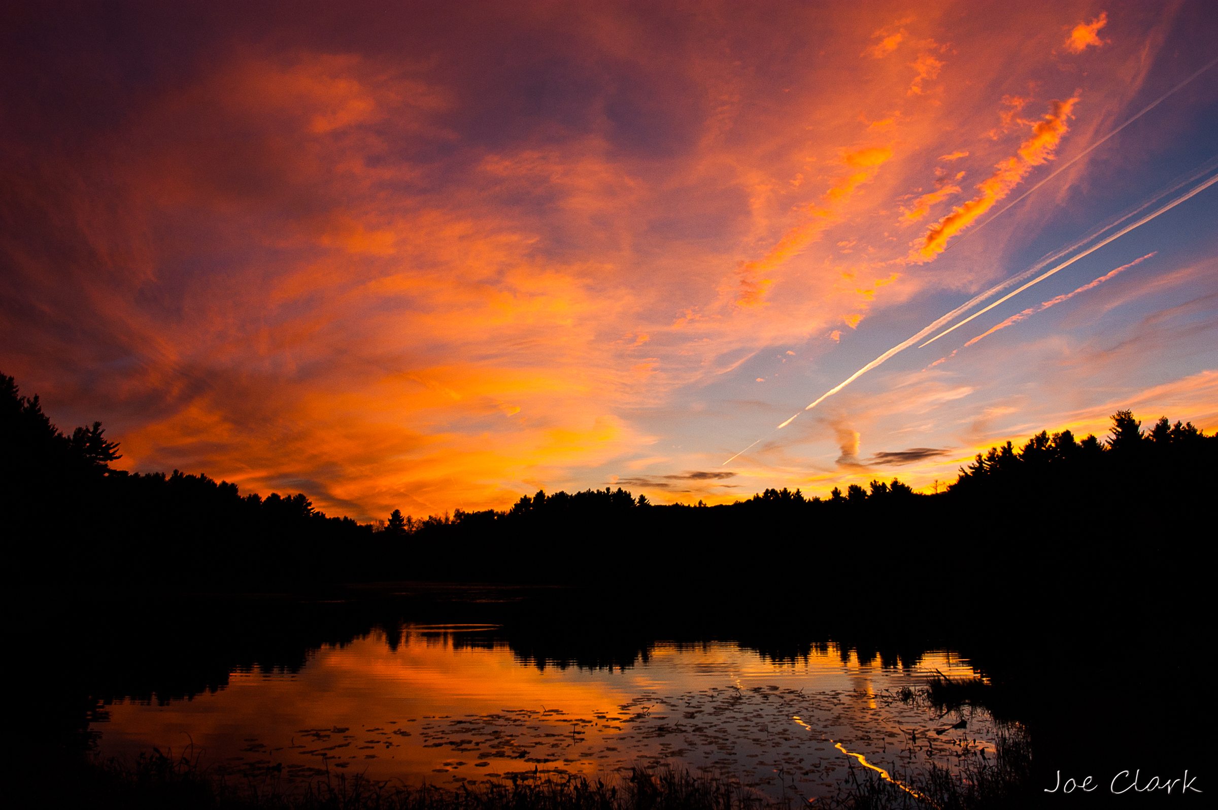 Resovoir sunset. by Joe Clark American landscape Photographer