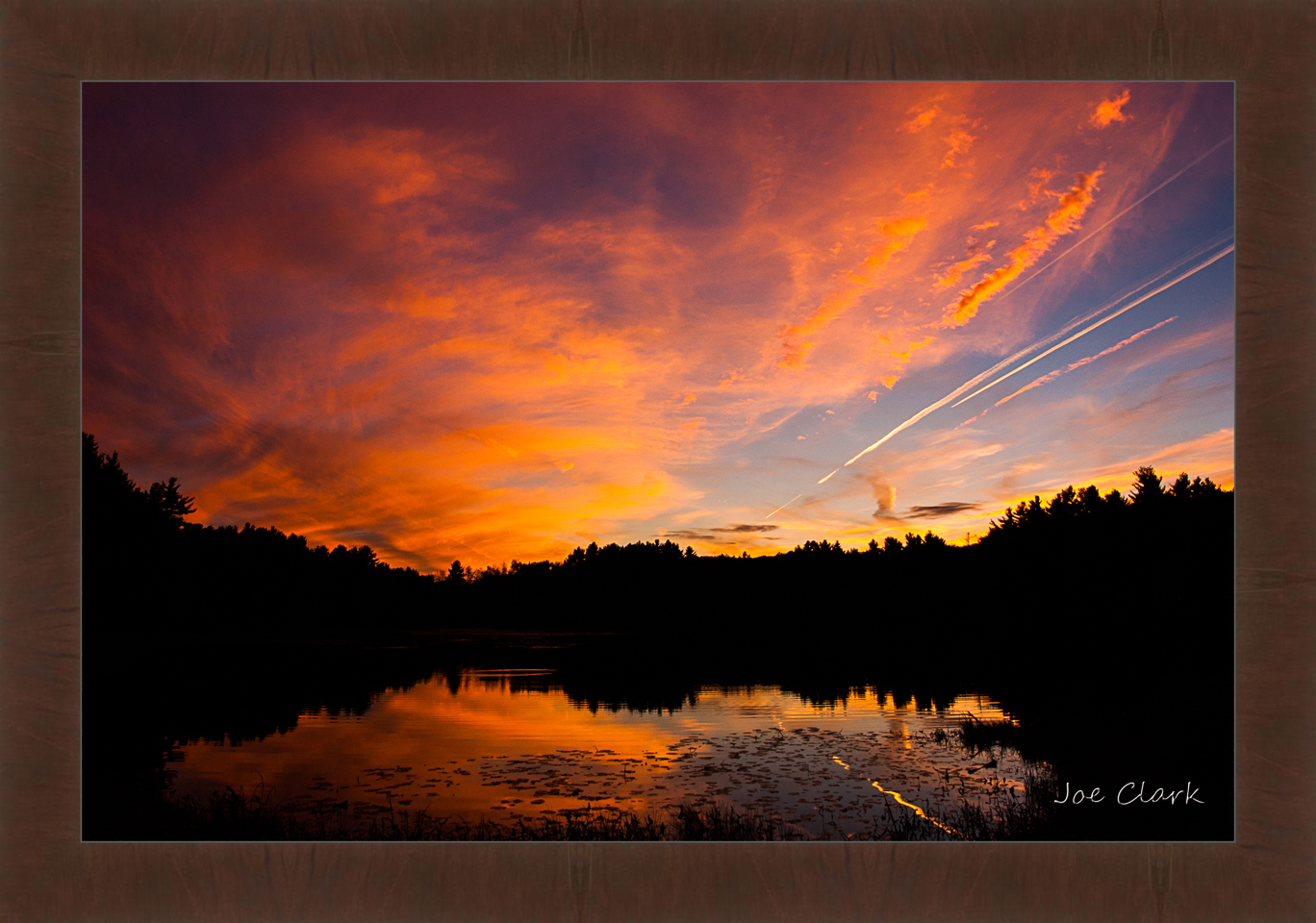 Resovoir sunset. by Joe Clark R60587