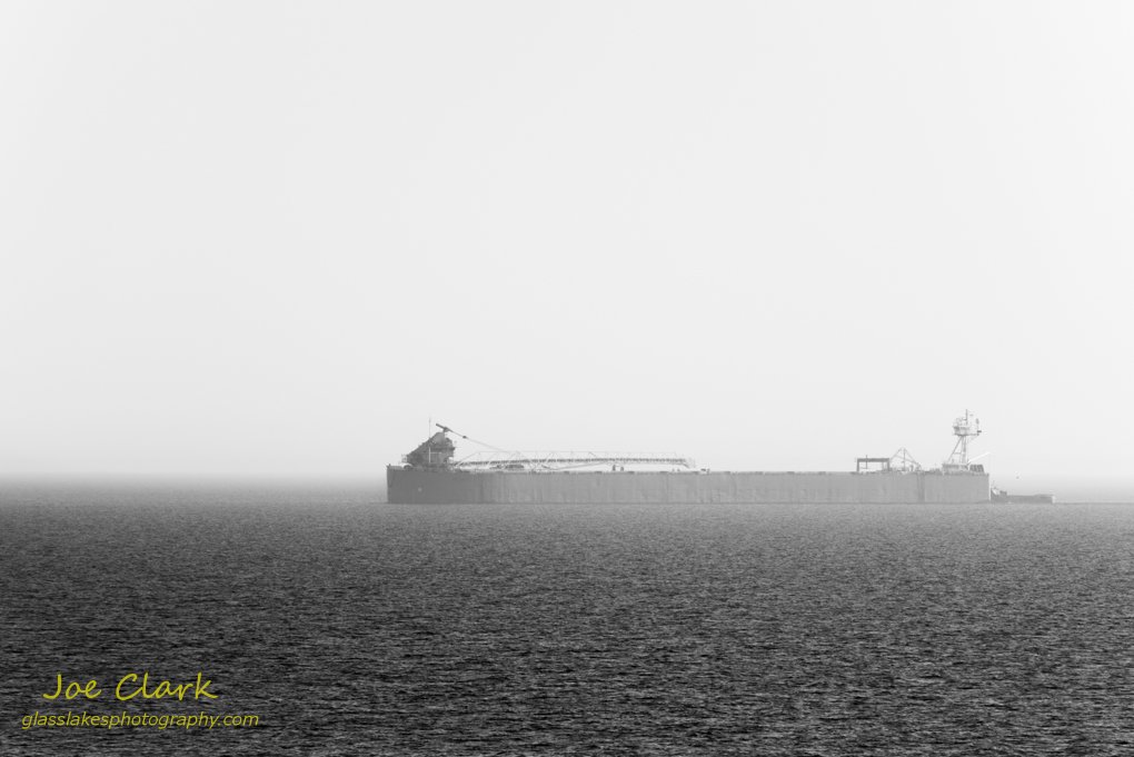 Hazy freighter. By Joe Clark.